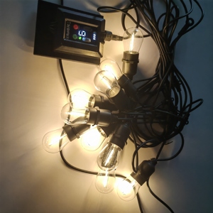 <span class=keywords><strong>Guirnalda</strong></span> de luces LED E27 IP65 impermeable solar para patio vacaciones jardín boda Camping decoración al aire libre S14 bombilla 10m 48ft - Product Image 1