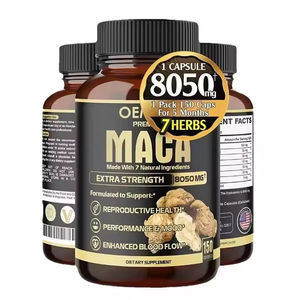 Cápsulas de Raíz de Maca OEM para Hombres, Píldoras Herbales para Mejorar el Rendimiento Masculino y Aumentar la Fuerza - Product Image 1