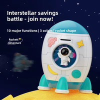 Raket Spaarpot Astronaut Geldkist Kinderen Spaarpot Ruimtethema Spaarpot LED Raket Spaarpot Educatief Verjaardagscadeau Speelgoed OEM