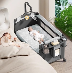 Cama Cuna Plegable Moderna de Hierro para Dormitorio y Sala de Estar, para Niños de 0 a 3 Años - Product Image 3