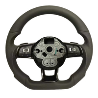Volant en cuir véritable avec palettes de commande pour Volkswagen Polo MK7 Passat Golf 4 5 6 7 8 GTI R Line MK5 MK6 MK7 MK8 2015 2016 2017