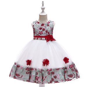 FSMKTZ Ragazza di Fiore Vestito Da Cerimonia Nuziale del Vestito Da Sera di Trascinamento Lungo della ragazza Puffy Gonna Costumi Estate del Bambino Pannello Esterno Della Principessa L5045 - Product Image 1