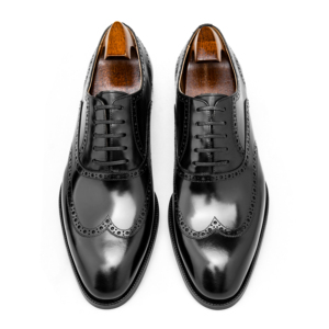 Scarpe Oxford Classiche <span class=keywords><strong>da</strong></span> <span class=keywords><strong>Uomo</strong></span> in Vera Pelle con Decorazioni Wingtip, Scarpe Formali Brogue Fatte a Mano - Product Image 2