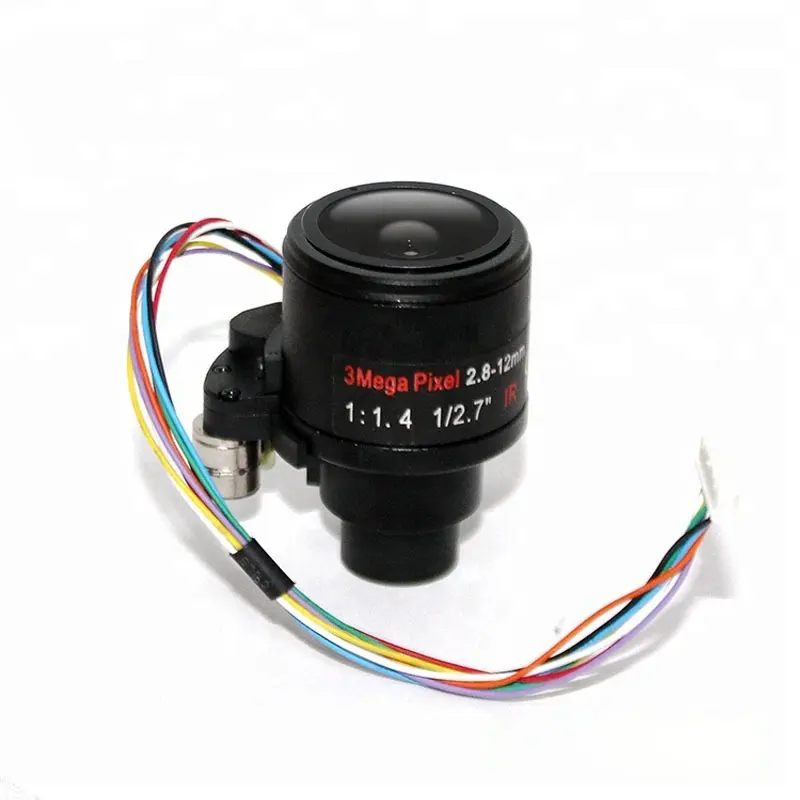 Motorized Zoom Lenses 2.8-12mm F1.4 3MP OEM Parts Security Accessories Auto Iris IR CCTV Camera Lens