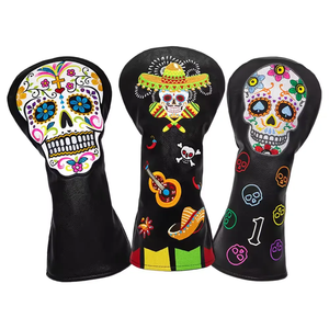 OEM Custom Golf <b>Headcover</b> Embroidery Golf Wood Club <b>Headcover</b> Pu Leather Golf <b>Driver</b> Head Cover - Product Image 2