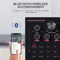 Carte son V12 d'occasion en gros, mixeur interne 2 canaux en métal pour téléphone portable et PC, idéal pour le chant en direct sur YouTube
