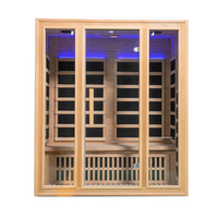 Sauna infrarouge personnalisable pour 4 personnes avec panneau chauffant en carbone pour soulager les douleurs