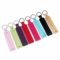 Porte-clés rectangulaire en similicuir allié, pendentif de téléphone en cuir PU pour couple, cadeau promotionnel créatif personnalisé DIY