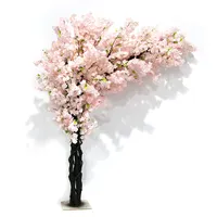 Розовые свадебные украшения, искусственная наружная искусственная цветущая вишня, дерево Сакура