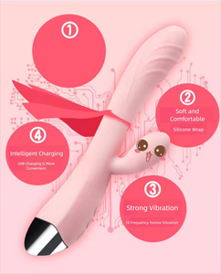 <b>Vibrating</b> Double-Headed AV Stick Female Orgasm Masturbator Strong Shock Massage for Female Masturbation - Product Image 5