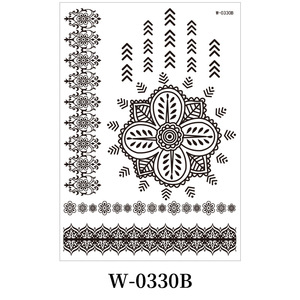 Autocollants de tatouage temporaire au henné noir, motif dentelle indienne, pour femmes, idéal pour mariages et fêtes - Product Image 3