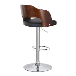 Milieu du siècle moderne réglable Faux cuir Base en métal <span class=keywords><strong>noir</strong></span> <span class=keywords><strong>bois</strong></span> courbé <span class=keywords><strong>chaise</strong></span> <span class=keywords><strong>de</strong></span> <span class=keywords><strong>Bar</strong></span> en <span class=keywords><strong>bois</strong></span> îlot <span class=keywords><strong>de</strong></span> cuisine chaises <span class=keywords><strong>de</strong></span> <span class=keywords><strong>Bar</strong></span> en <span class=keywords><strong>bois</strong></span> pour la cuisine - Product Image 5