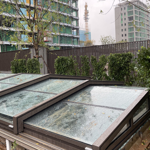 Cubierta Retráctil Automática para <span class=keywords><strong>Piscina</strong></span> de Aluminio de Alta Calidad, Personalizada, Moderna, Residencial, para Exteriores, con Doble Vidrio Templado - Product Image 4