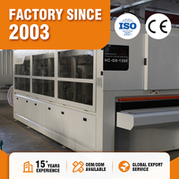 Machine à poncer le bois automatique FENGKAI HC-G9-1300 à 9 têtes, 25,7 kW, 1300 mm, pour sols en bois, meubles, avec PLC, CE