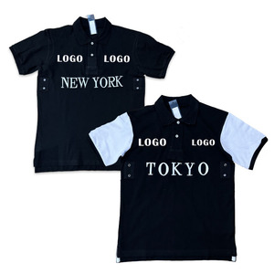 เสื้อโปโลผ้าฝ้ายแนวสปอร์ตสำหรับผู้ชายเสื้อยืดแขนสั้นสำหรับใส่ตีกอล์ฟปักโลโก้ตามสั่ง - Product Image 1