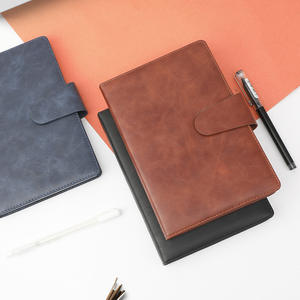 Carnet de notes personnalisé à prix avantageux, format A5, en cuir PU, style rétro, agenda épais pour étudiants, bloc-notes pour réunions, affaires, travail, bureau, cadeau - Product Image 1