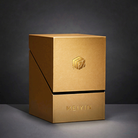 Boîte cadeau en papier de luxe avec estampage à chaud, boîte d'emballage en carton doré personnalisée de qualité supérieure pour parfums, cosmétiques, bijoux, bougies parfumées