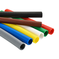 Tubo Corrugado Gris Blanco de PP Ignífugo Rojo Naranja Amarillo AD21.2 17mm Diseño Abrible para Cableado y Monitoreo