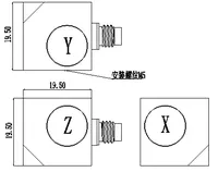 Accéléromètres IEPE à sortie tridimensionnelle piézoélectrique 100mV/g Accéléromètre triaxial