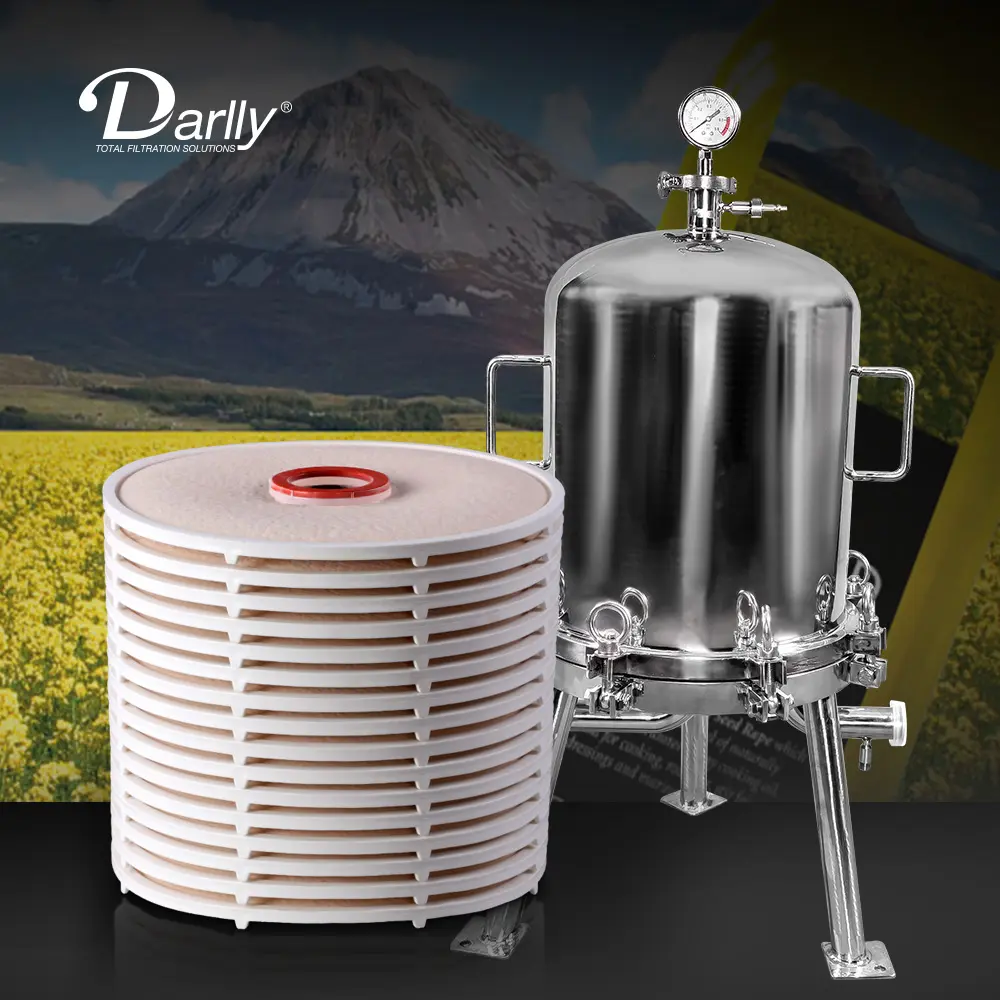 Kustom manufaktur 2 16 inci modul lentikuler wine beer stainless steel lenticular filter perumahan filter membran