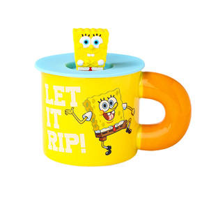 Taza de cerámica de Bob Esponja de 350 ml con diseño de dibujos animados para niños y adultos, regalo con serigrafía. - Product Image 5