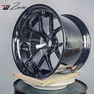 ZW <span class=keywords><strong>2</strong></span> pezzi forgiato 5x112 cerchi auto con finitura cromata personalizzata per Mercedes benz W211 W212 Audi A4 B8 A5 B10 18 19 20 21 cerchi 22 pollici - Product Image 3