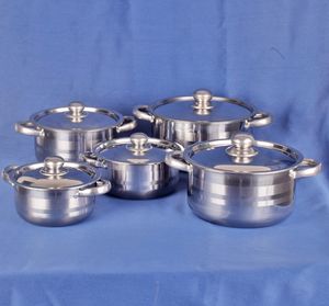 Juegos de utensilios de cocina antiadherentes de 10 piezas, juego de ollas y sartenes de inducción de cocina, juegos de utensilios de cocina de acero inoxidable - Product Image 6