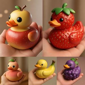Nuevas Ideas de Productos 2026: Adorno Navideño de Resina Hecho a Mano, Figura de Pato con Frutas, Decoración Moderna para el Hogar, Cosplay, Adorno Caprichoso para Interiores - Product Image 6