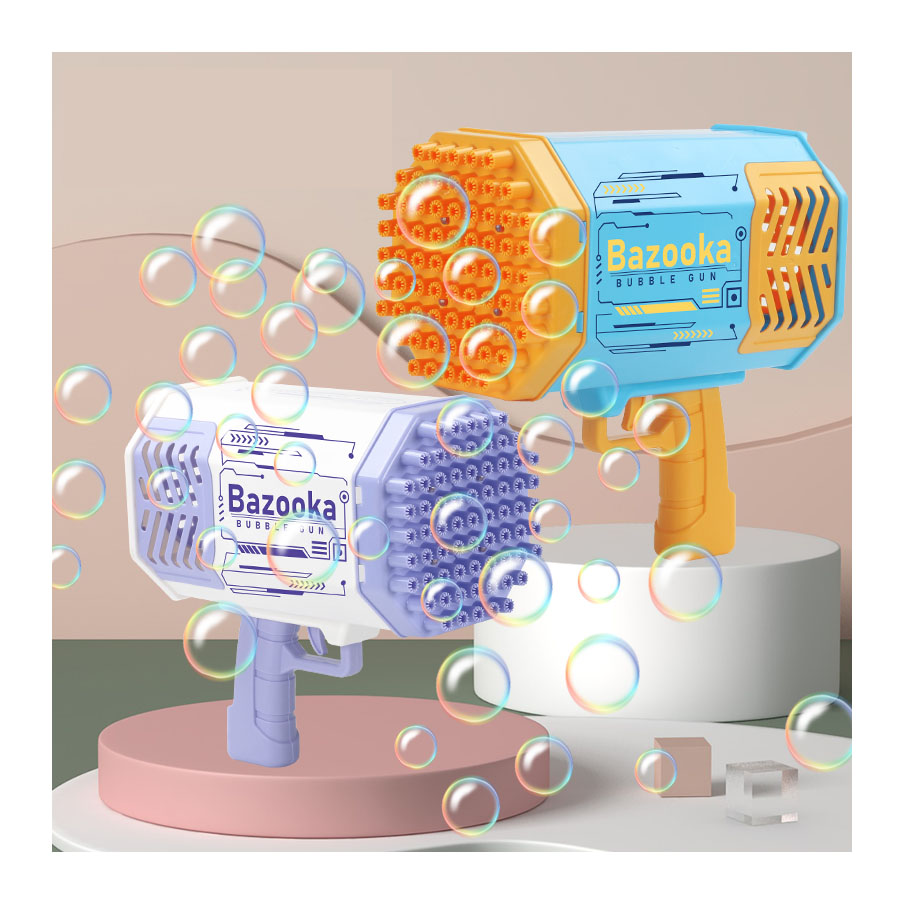 2022 летняя уличная пузырчатая машина Gatling с 69 отверстиями, автоматическое пузырчатое оружие Базука, игрушка с легкой музыкой
