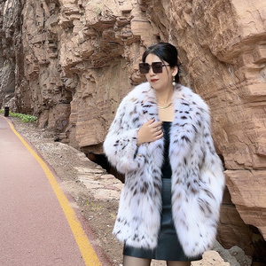 Hot Seller High Quality White Lynx Fur <strong>Coat</strong> Feeling <strong>Mink</strong> <strong>Coat</strong> with Windproof Feature Casual Winter Outerwear <strong>for</strong> <strong>Sale</strong> - Product Image 2
