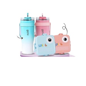 Vaso Térmico de 1.2L Resistente al Calor para Bebidas Frías + Lonchera Goto <span class=keywords><strong>Wawa</strong></span> 3S Contenedor de Alimentos Antiderrames G25-798 - Product Image 1