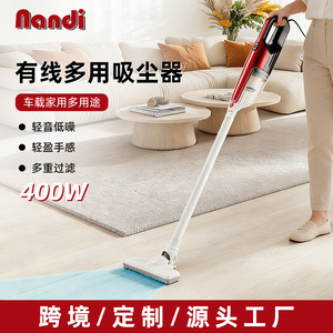 Handheld Vacuum Cleaner Dual Purpose Car And Home Use Brushless Motor Battery <b>Powered</b> Red And White - Product Image 3