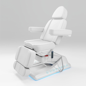 Lettino Massaggio Elettrico Regolabile Premium in Pelle PU Moderno per Salone, Servizio Ciglia, Estetica e Tatuaggi - Nero - Product Image 3