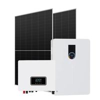 7Kw 10Kw 15Kw Panneaux solaires photovoltaïques photovoltaïques à onde sinusoïdale pure avec batterie et onduleur 5Kw Système d'énergie solaire hors réseau