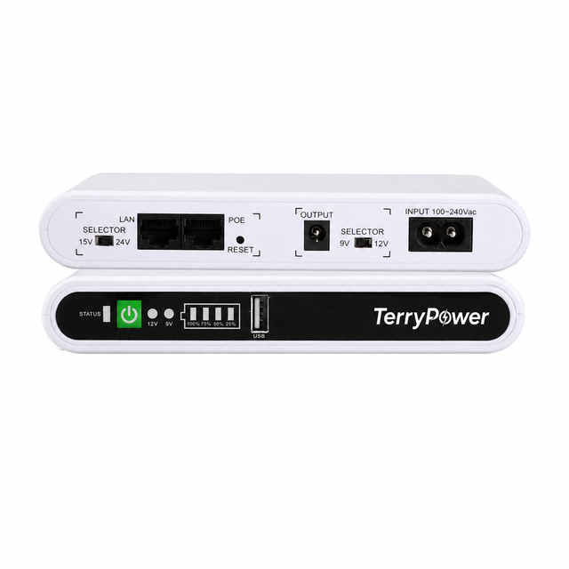 POE Mini DC UPS 17W 8800mAh Lithium Battery Backup 5V/9V/12V/15V/24V Output for WiFi Router