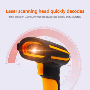 2.4G Bluetooth sağlam el kablosuz 2D QR kod okuyucu barkod tarayıcı çubuğu ile Zebra tarama motoru - Product Image 2