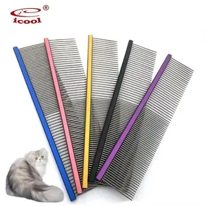 PC-1 190*40mm Durable Stainless Steel Comb Pet Comb Grooming Beauty for Dogs Cats 32g