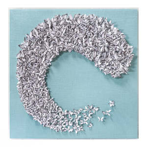 Trang trí nội thất trừu tượng hỗn hợp phương tiện truyền thông tác phẩm nghệ thuật bướm handmade giấy nghệ thuật Acrylic Hộp bóng 3D đóng khung bức tranh và tường nghệ thuật - Product Image 1