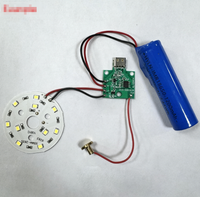 Circuit imprimé pour lampe de bureau USB-C monochrome avec variateur tactile et interrupteur marche/arrêt pour lampes de cadre photo DIY en hêtre
