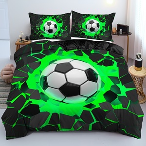100% Microfiber Soccer Queen Bedding Set for Boys Golden Stadium Print <strong>Duvet</strong> <strong>Cover</strong> <strong>Football</strong> Fans Themed Home Textile Set 3PCS - Product Image 2