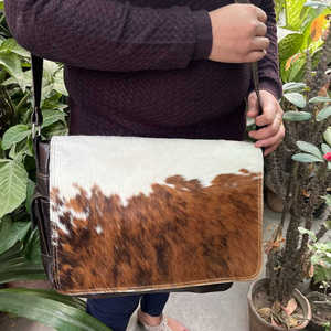 High Quality Vintage Style Striped Cowhide Fur <b>Leather</b> Tote Bag Fashionable <b>Shopping</b> Bag Back Zipper Side Pocket Shoulder Strap - Product Image 3