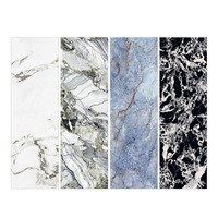 Slab Batu Alam Modern Minimalis Finishing Glossy Tebal 9mm Tahan Air Penjualan Langsung Pabrik 800x2600 Motif Serat Ikan
