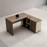 Bureau de direction moderne et contemporain, durable, assemblé, avec panneau extensible, en bois de luxe, pour la maison et le bureau