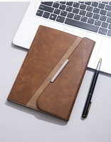 Nouvel ensemble cadeau de carnet en cuir PU, cadeau d'événement professionnel, carnet de bureau A5 épaissi avec impression sérigraphique, portable