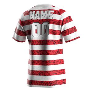 Vêtements de sport pour hommes de haute qualité, t-shirt de sport à col rond Dry-Fit, maillot de rugby uni - Product Image 2