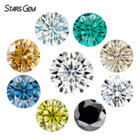Starsgem Vente en gros de pierres de moissanite de couleur blanche, café, noir, vert, champagne, olive, gris, bleu pour la fabrication de bijoux