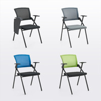 Chaise d'entraînement pour étudiant avec tablette d'écriture, chaise de conférence et banquet empilable, chaise à barres d'armature en plastique