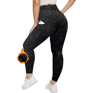 <span class=keywords><strong>Leggings</strong></span> Invernali <span class=keywords><strong>Foderati</strong></span> <span class=keywords><strong>in</strong></span> <span class=keywords><strong>Pile</strong></span> da Donna a Vita Alta Super Morbidi Termici Caldi Pantaloni da Yoga con Tasche - Product Image 4