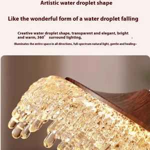 Современная люстра из железа и акрила с LED-подсветкой в форме капли, дистанционное управление, усовершенствованная лампа для дома, гостиной, маленькая, с регулировкой яркости, 16 Вт, 220 В, 2026 - Product Image 2