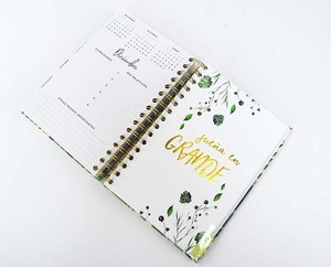 Planificador español de Flora hoja de sello de tapa dura espiral semanal planificador diario <span class=keywords><strong>agenda</strong></span> con pestañas divisoras - Product Image 5